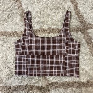 Altard state plaid crop top